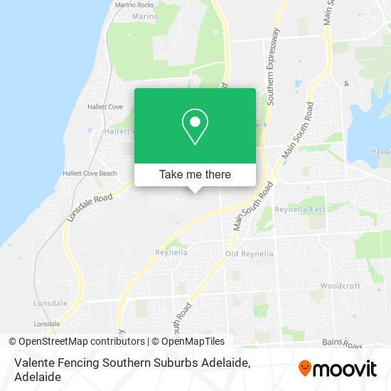 Valente Fencing Southern Suburbs Adelaide map