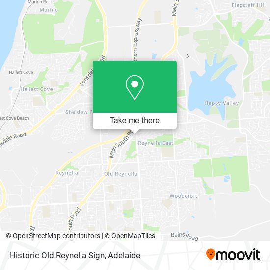 Historic Old Reynella Sign map