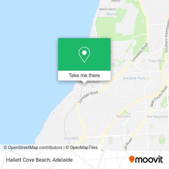 Hallett Cove Beach map