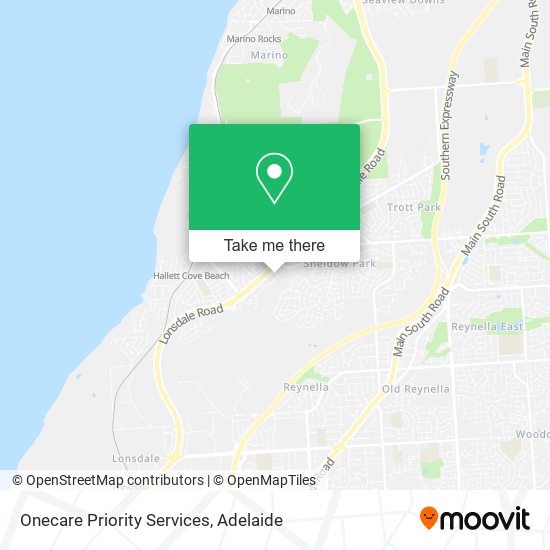 Onecare Priority Services map