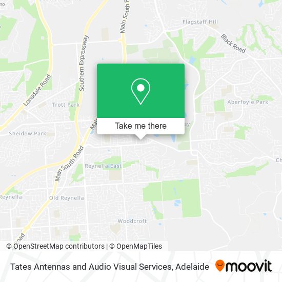 Mapa Tates Antennas and Audio Visual Services