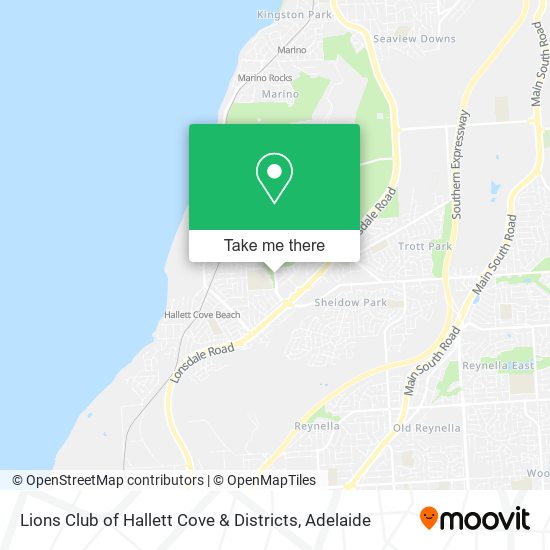 Lions Club of Hallett Cove & Districts map