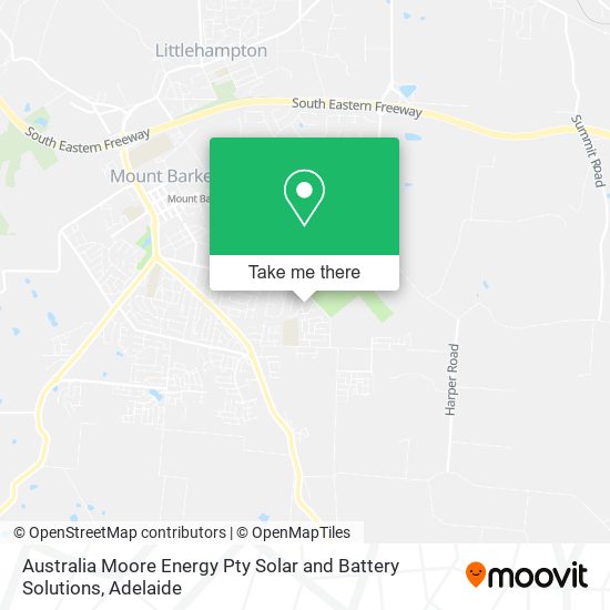 Australia Moore Energy Pty Solar and Battery Solutions map