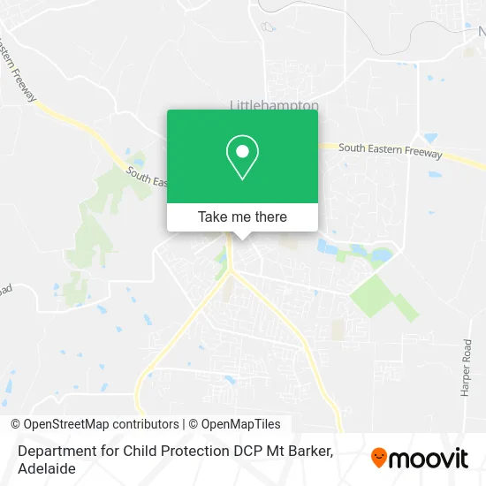 Mapa Department for Child Protection DCP Mt Barker