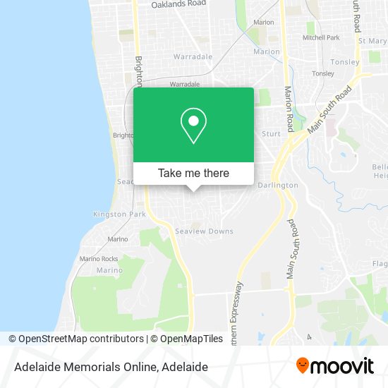 Adelaide Memorials Online map