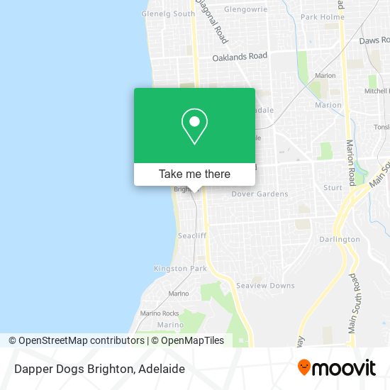 Dapper Dogs Brighton map