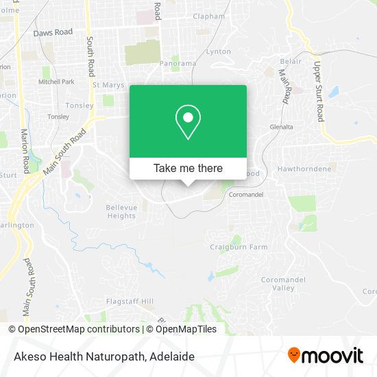 Akeso Health Naturopath map