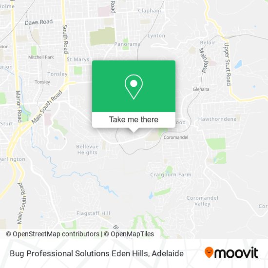 Mapa Bug Professional Solutions Eden Hills