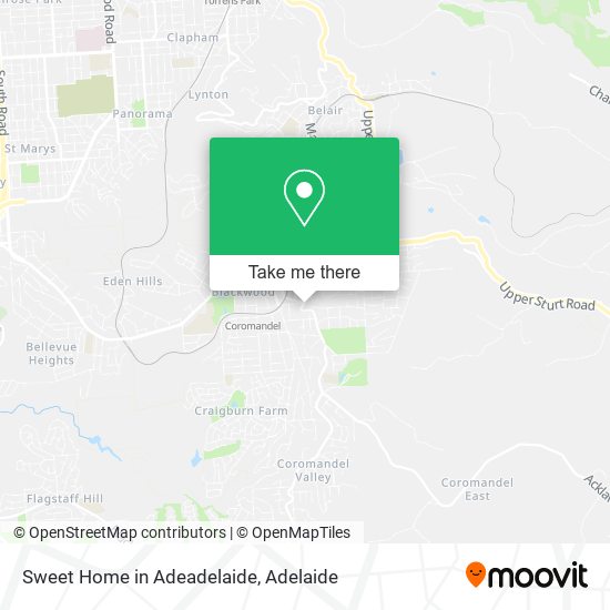 Mapa Sweet Home in Adeadelaide