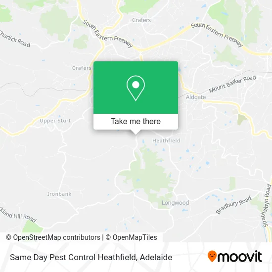 Mapa Same Day Pest Control Heathfield