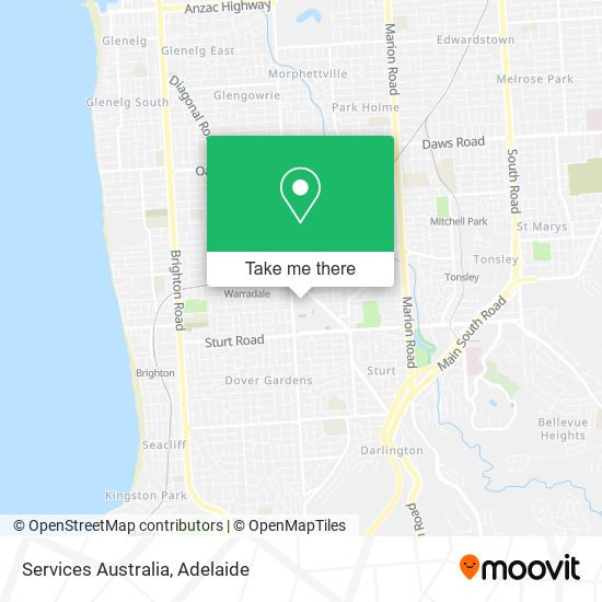 Services Australia map