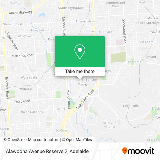 Alawoona Avenue Reserve 2 map