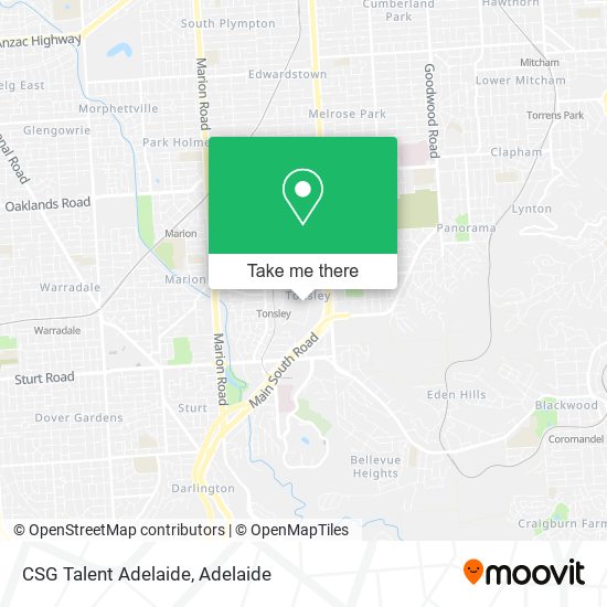 CSG Talent Adelaide map