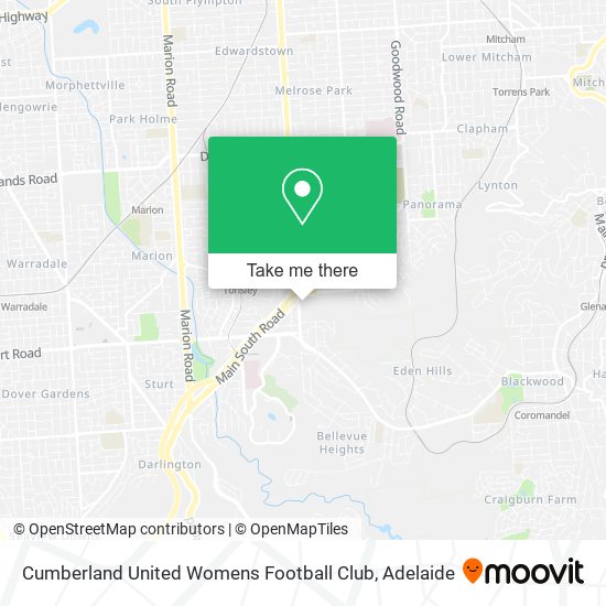 Mapa Cumberland United Womens Football Club