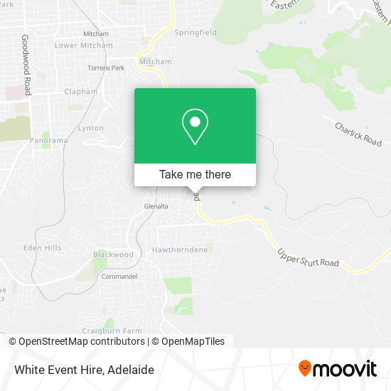 White Event Hire map