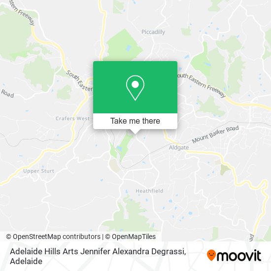 Adelaide Hills Arts Jennifer Alexandra Degrassi map