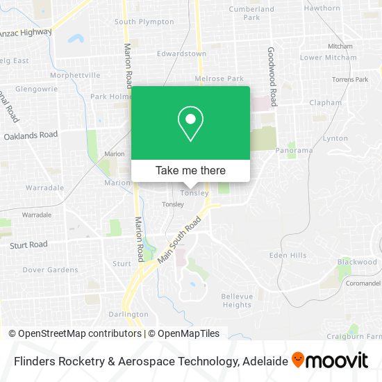 Mapa Flinders Rocketry & Aerospace Technology