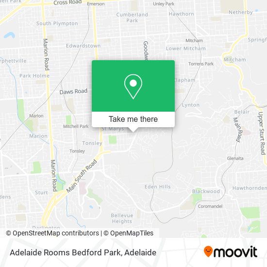 Adelaide Rooms Bedford Park map