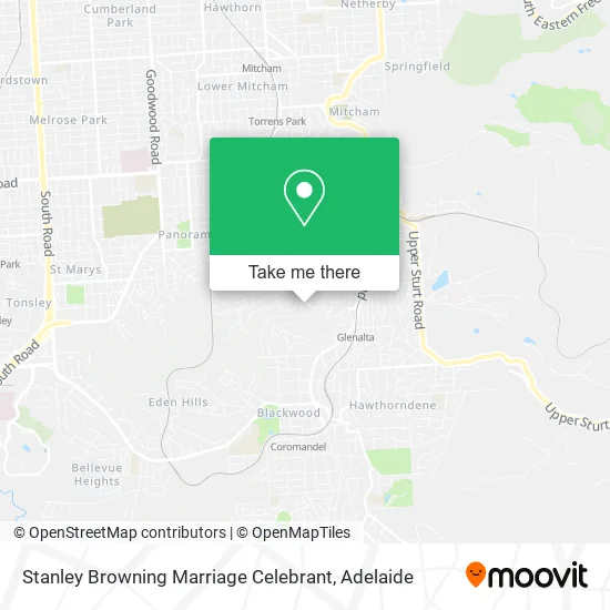 Mapa Stanley Browning Marriage Celebrant
