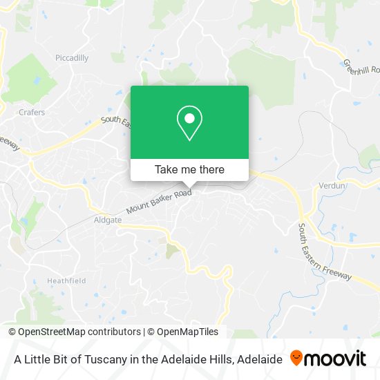 A Little Bit of Tuscany in the Adelaide Hills map