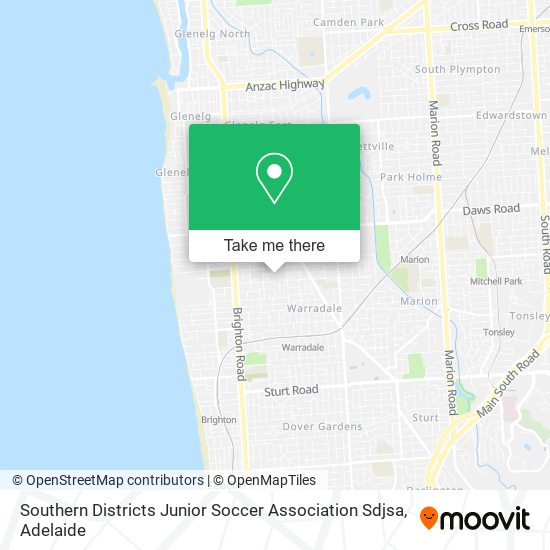 Southern Districts Junior Soccer Association Sdjsa map