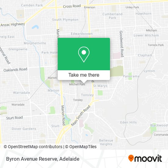 Byron Avenue Reserve map