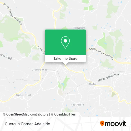Mapa Quercus Corner