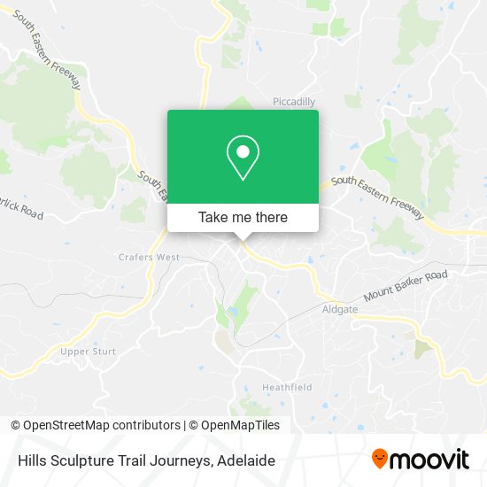 Mapa Hills Sculpture Trail Journeys