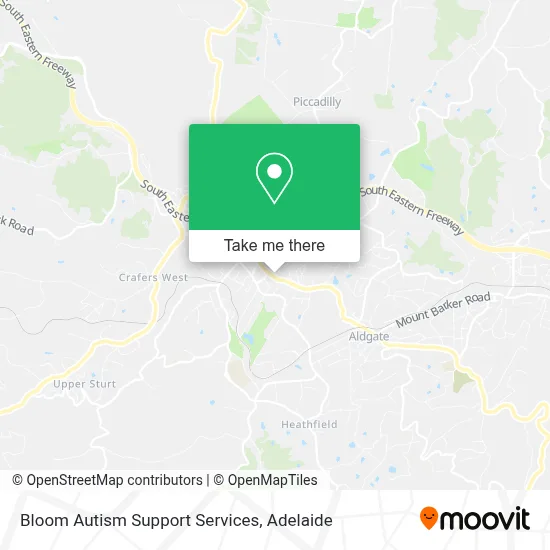 Mapa Bloom Autism Support Services