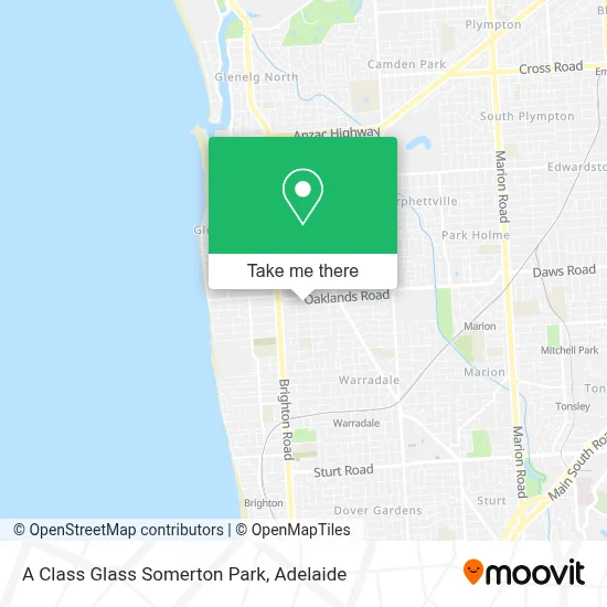 Mapa A Class Glass Somerton Park