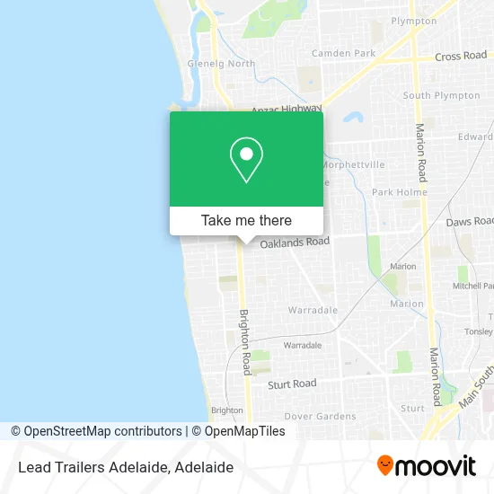 Mapa Lead Trailers Adelaide