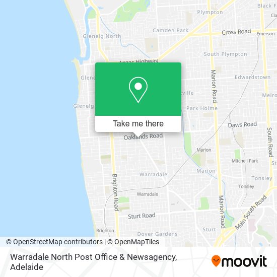 Mapa Warradale North Post Office & Newsagency