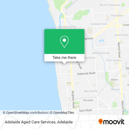 Adelaide Aged Care Services map