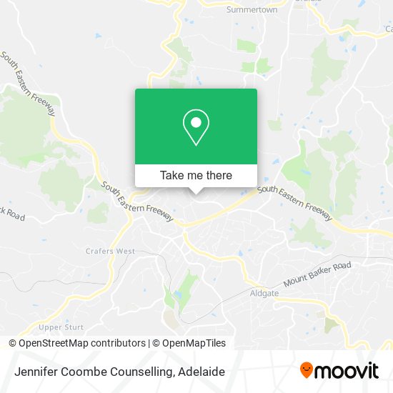 Jennifer Coombe Counselling map