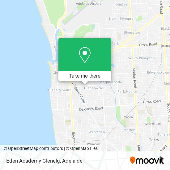 Eden Academy Glenelg map