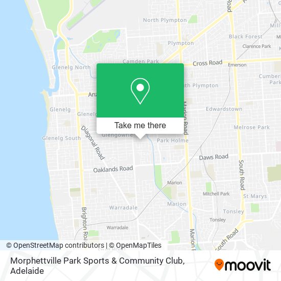 Mapa Morphettville Park Sports & Community Club