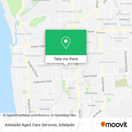 Mapa Adelaide Aged Care Services