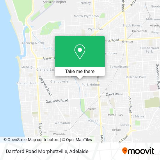 Dartford Road Morphettville map