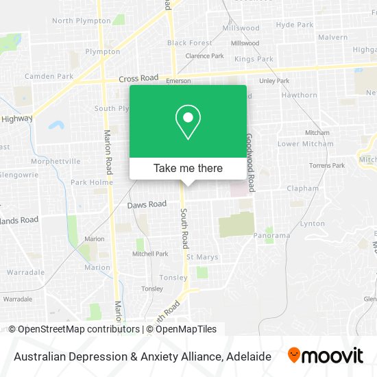 Australian Depression & Anxiety Alliance map