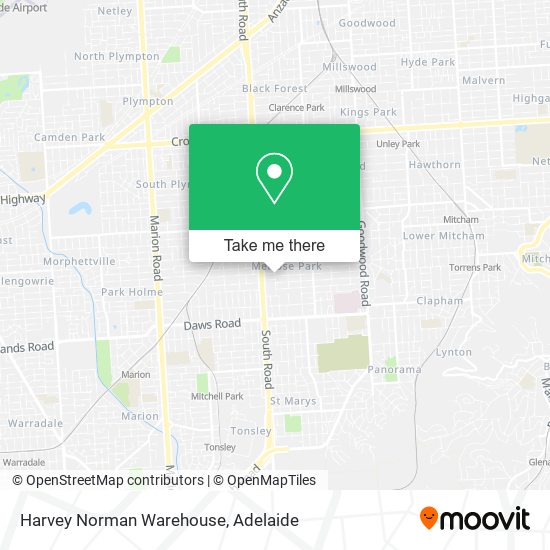 Harvey Norman Warehouse map