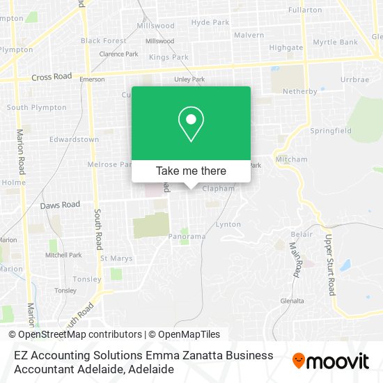 EZ Accounting Solutions Emma Zanatta Business Accountant Adelaide map