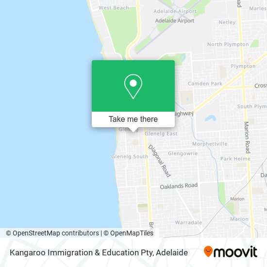 Mapa Kangaroo Immigration & Education Pty