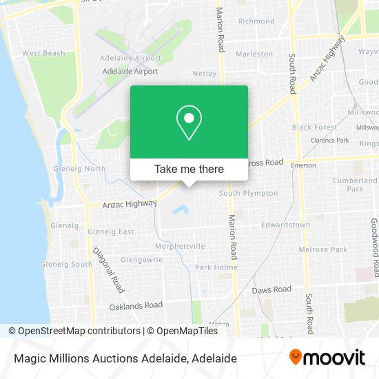 Magic Millions Auctions Adelaide map