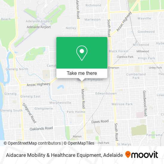 Aidacare Mobility & Healthcare Equipment map