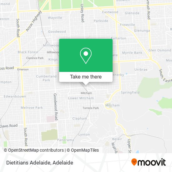 Dietitians Adelaide map