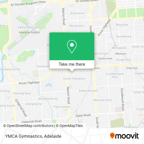YMCA Gymnastics map