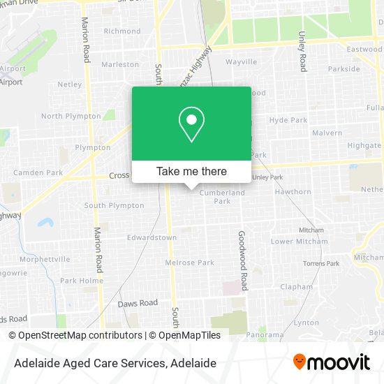 Adelaide Aged Care Services map