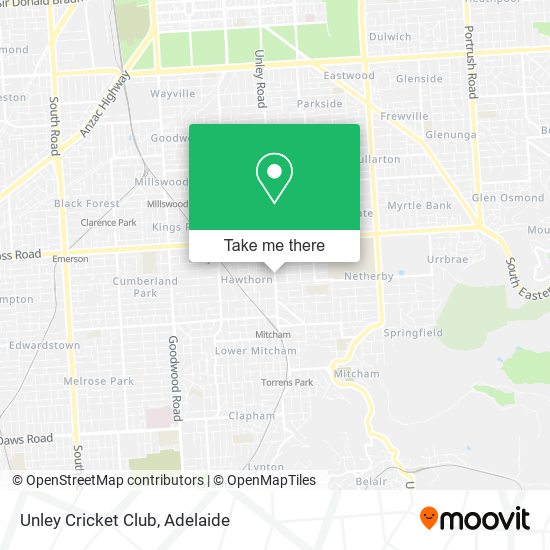 Unley Cricket Club map
