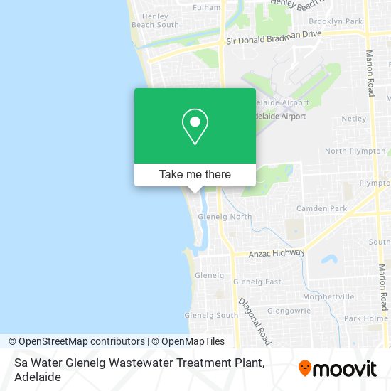 Sa Water Glenelg Wastewater Treatment Plant map