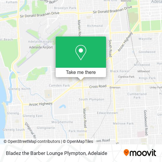 Bladez the Barber Lounge Plympton map